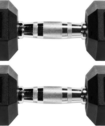 Premium Rubber Encased Hex Dumbbell, Pairs