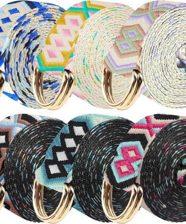 6 Packs Yoga Strap for Stretching Yoga Belt Adjustable Straps for Non Elastic Stretching Strap Exercise Straps for Pilates