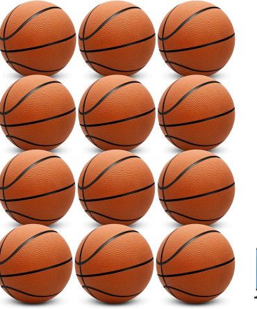 12 Pack 29.5" Official Size 7 Basketball Balls Inflatable with Pump for Men for Outdoor, Indoor or Training,Mens Basketball,Adult Basketball(Orange